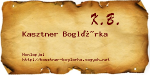Kasztner Boglárka névjegykártya