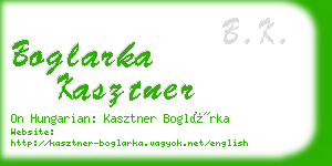 boglarka kasztner business card